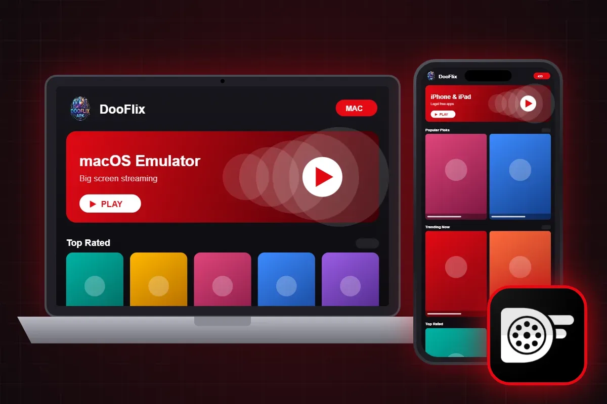 Dooflix for iOS on iPhone and Mac with app icon
